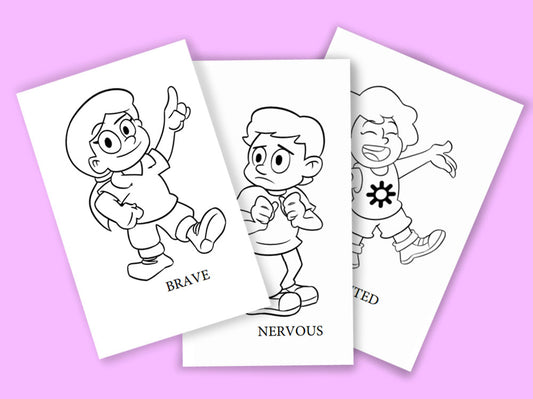 Printable Emotions Coloring Pages